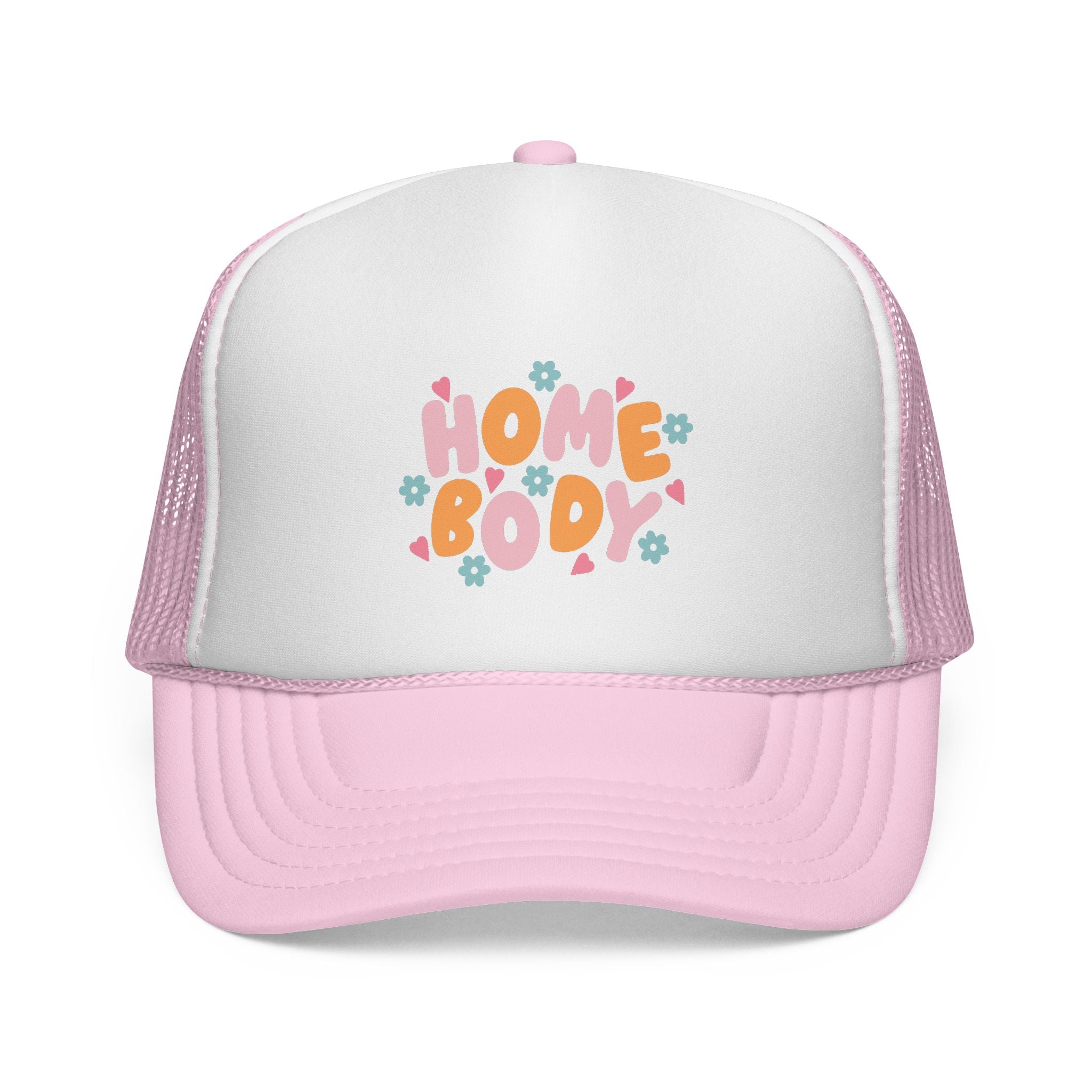 Homebody Trucker Cap — Retro Floral Cozy Comfort Hat