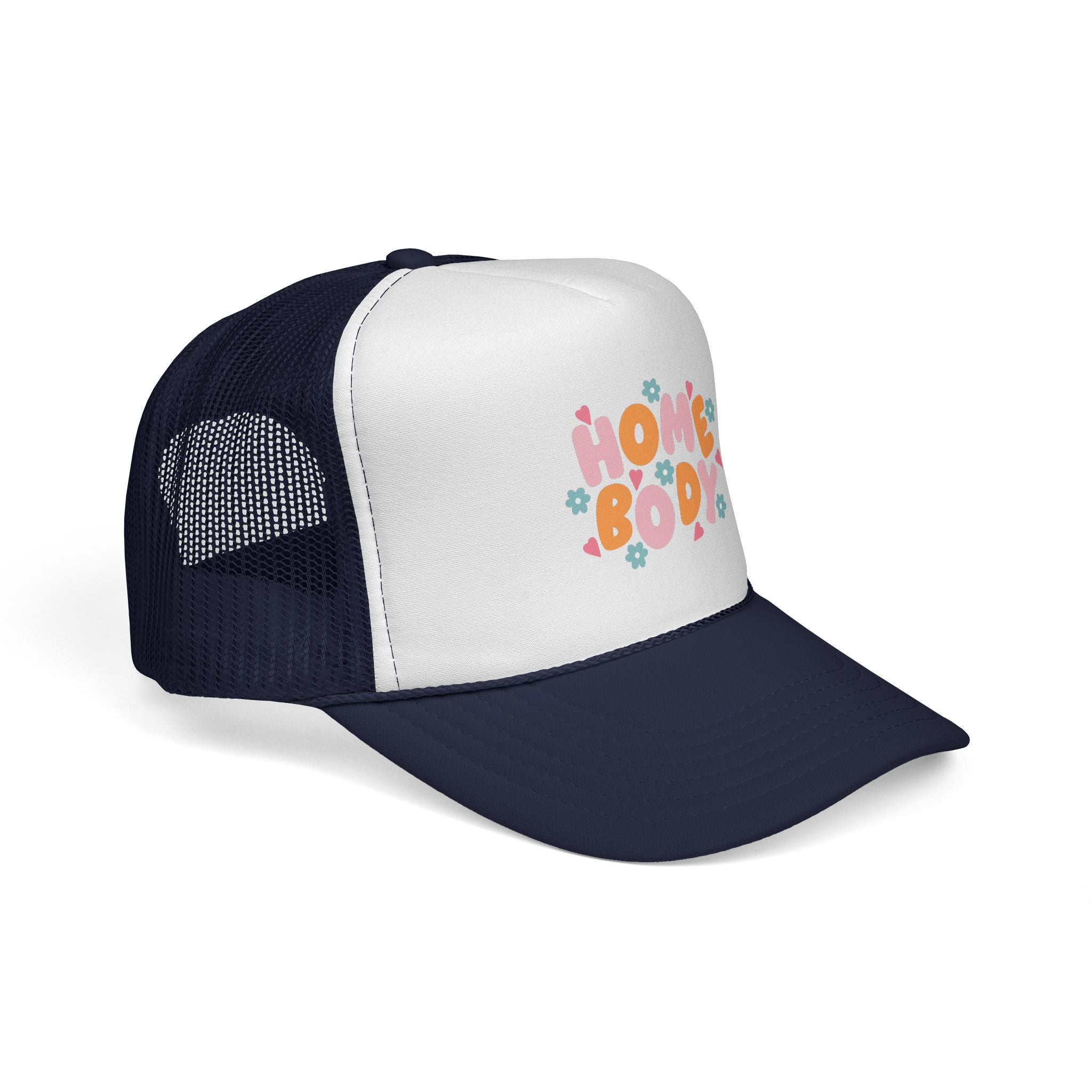 Homebody Trucker Cap — Retro Floral Cozy Comfort Hat