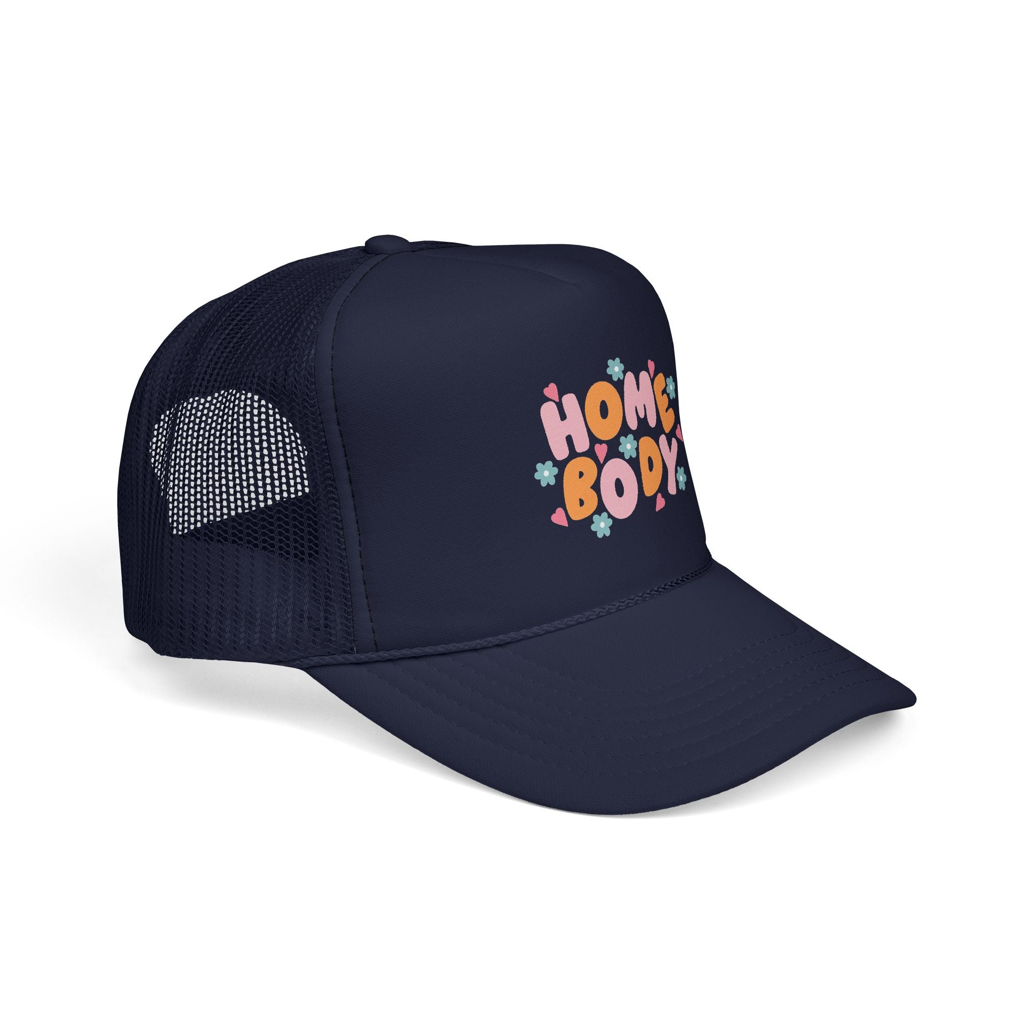 Homebody Trucker Cap — Retro Floral Cozy Comfort Hat
