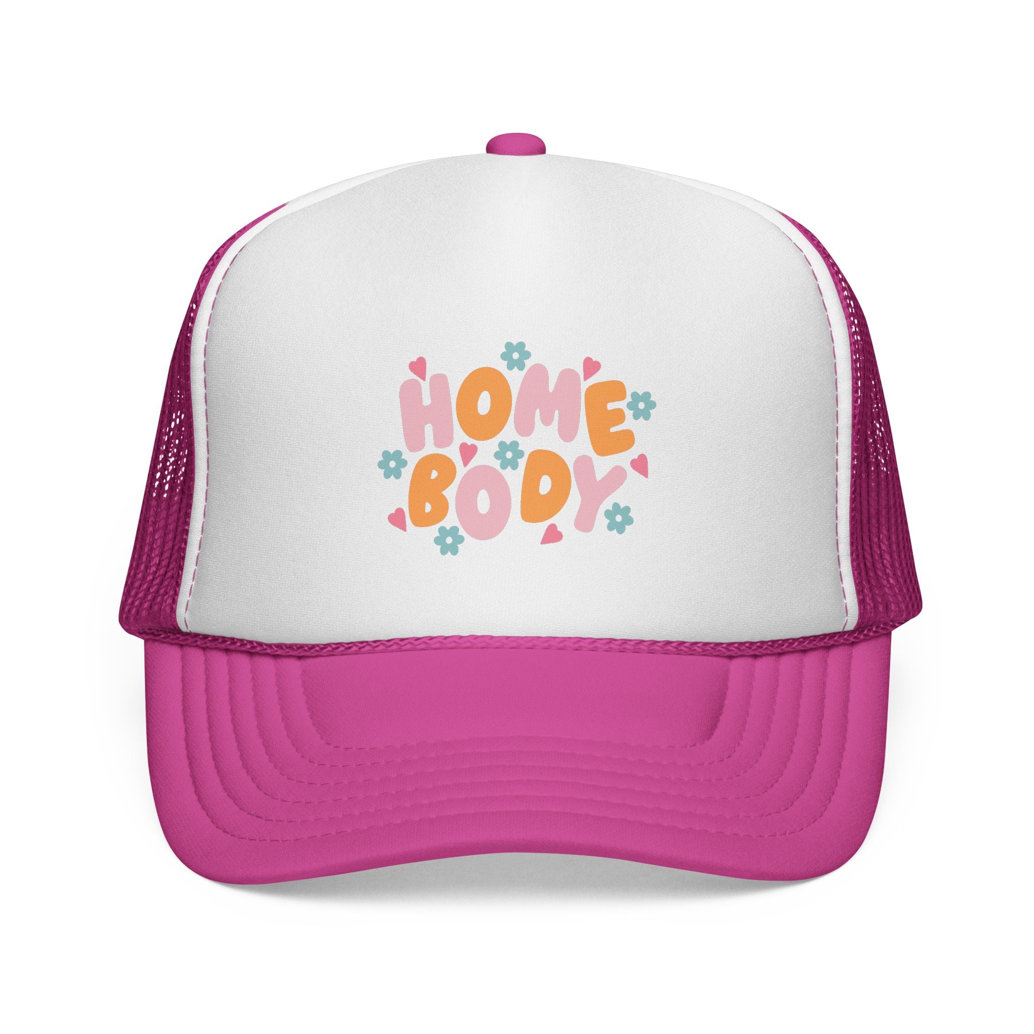 Homebody Trucker Cap — Retro Floral Cozy Comfort Hat
