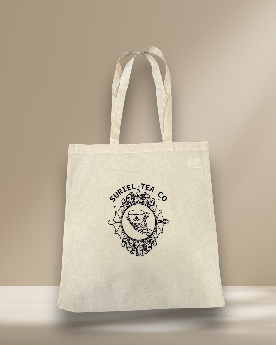 Book Lover Canvas Tote Bag - Black & Cream