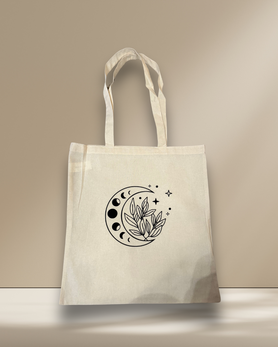 Book Lover Canvas Tote Bag - Black & Cream