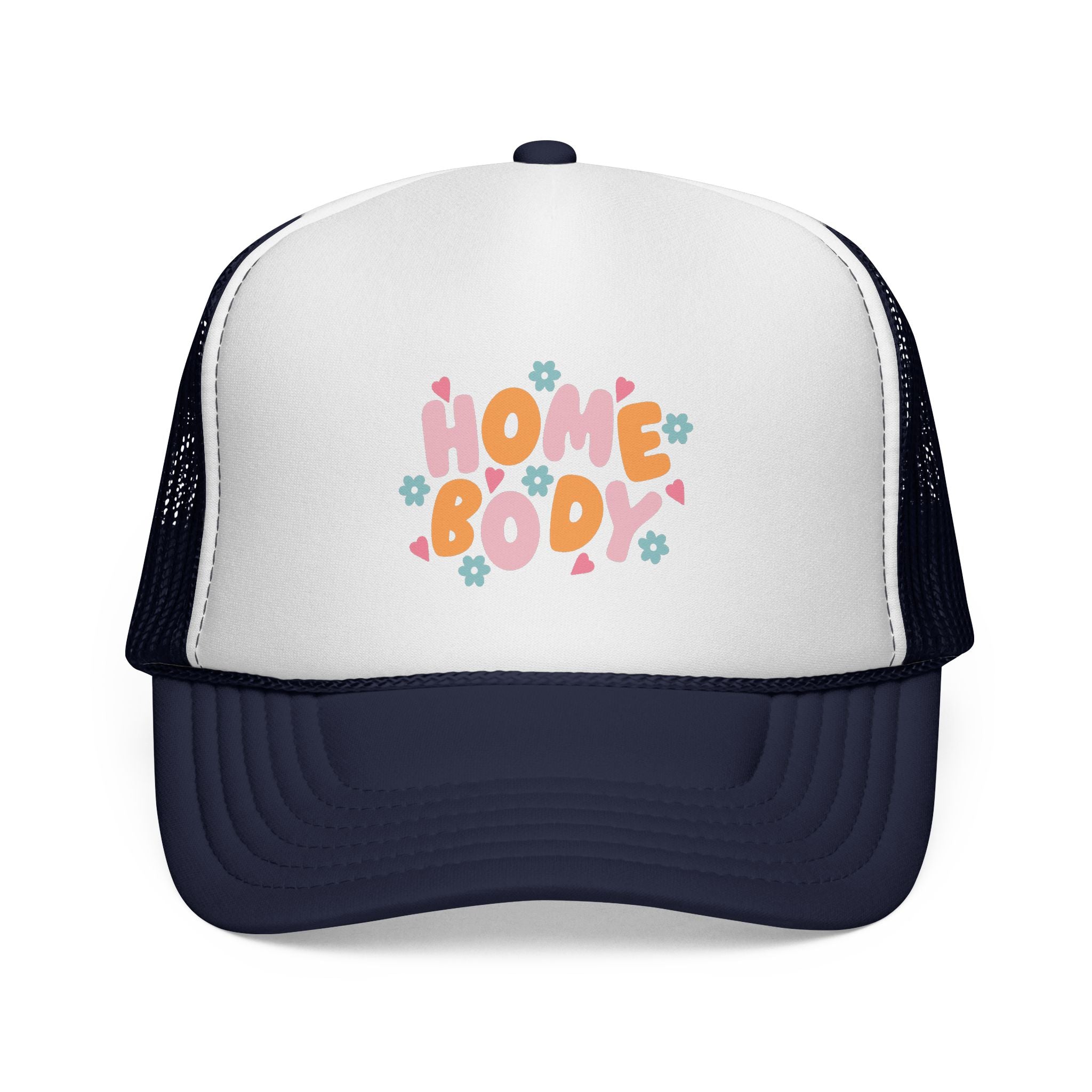 Homebody Trucker Cap — Retro Floral Cozy Comfort Hat