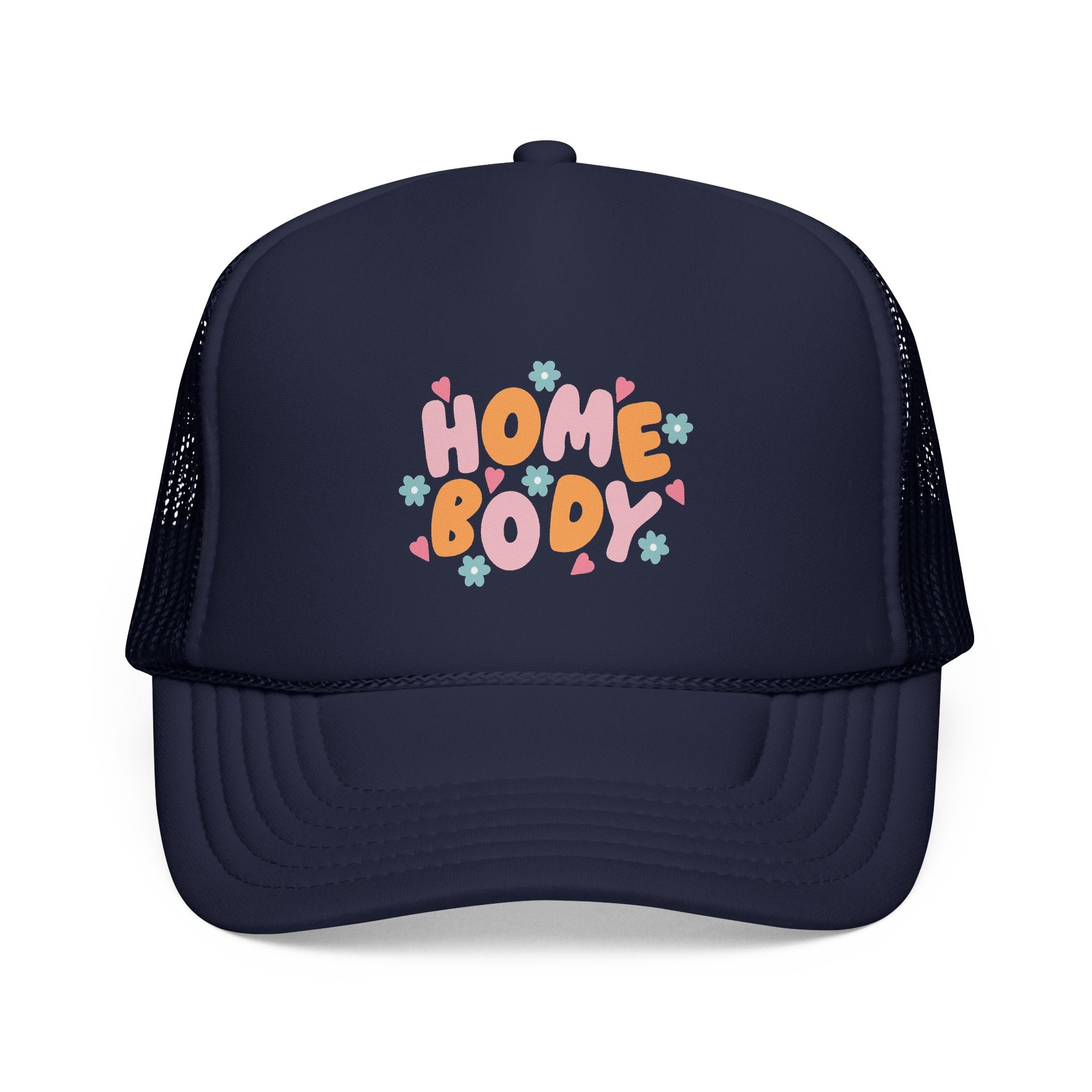Homebody Trucker Cap — Retro Floral Cozy Comfort Hat