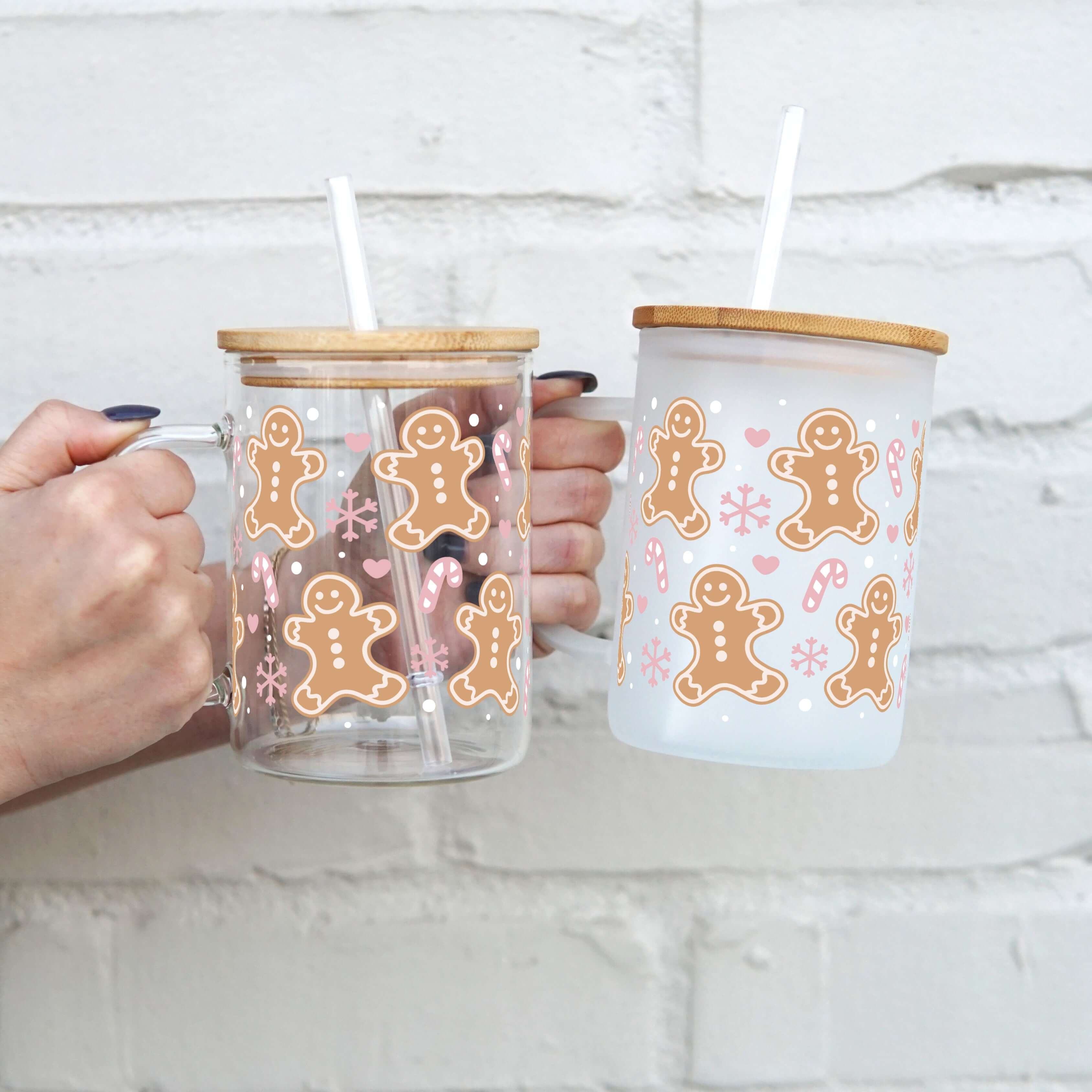 Pink Gingerbread Clear Mug