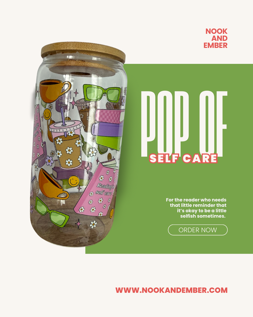 Self Care Reader Tumbler or Mug