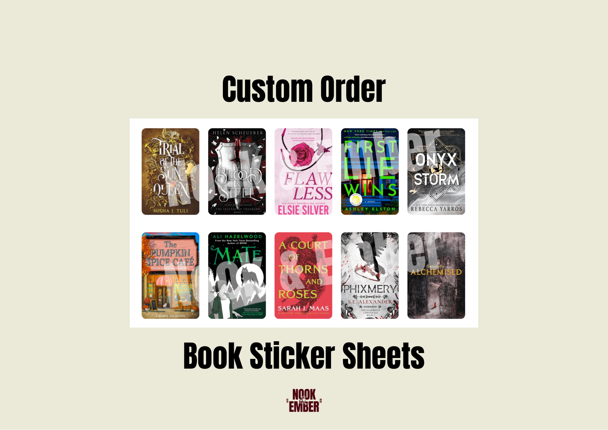 Custom Book Cover Sticker Pack — Build Your Own