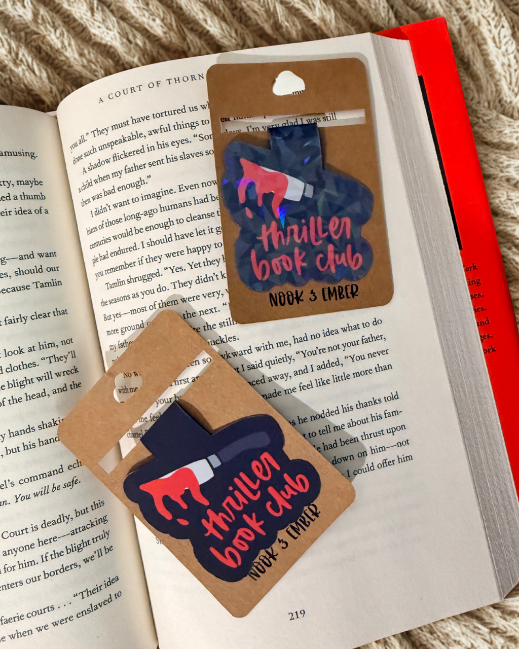 Thriller Book Club Magnetic Bookmark