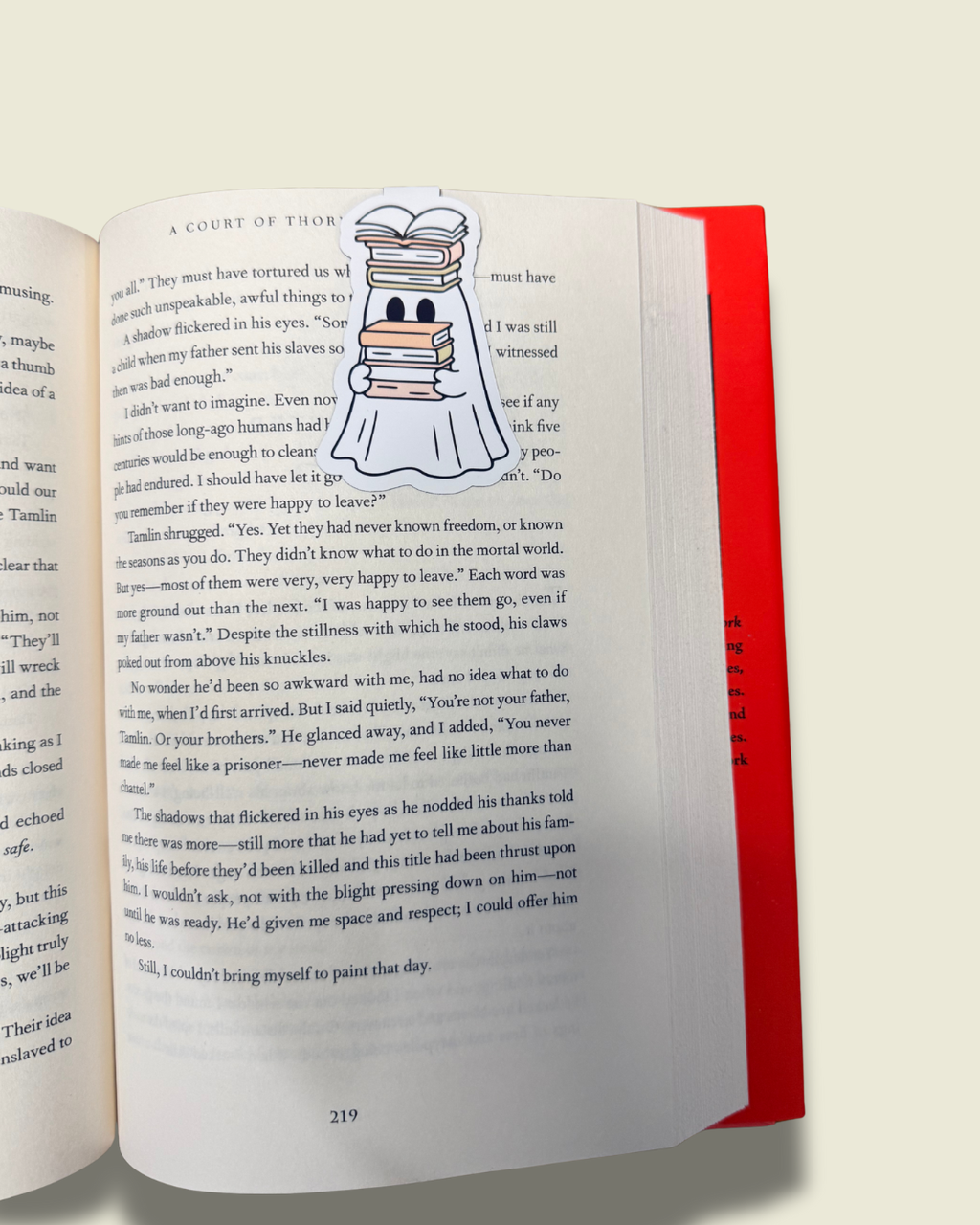 Bookish ghost Magnetic Bookmark