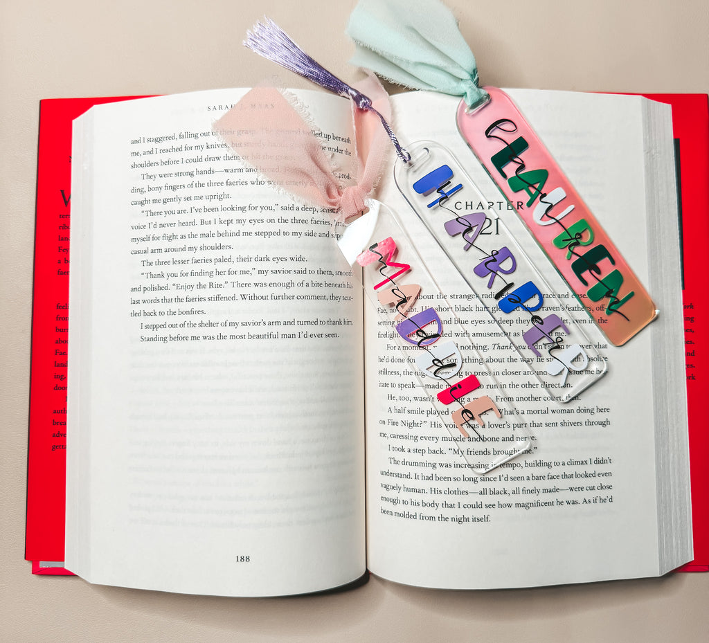 Customizable Acrylic Bookmarks — Holographic & Clear