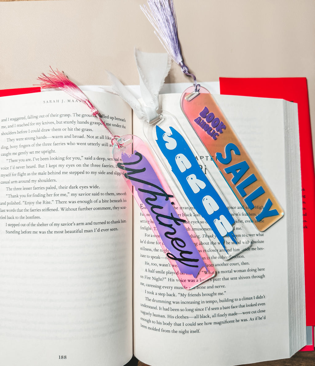 Customizable Acrylic Bookmarks — Holographic & Clear