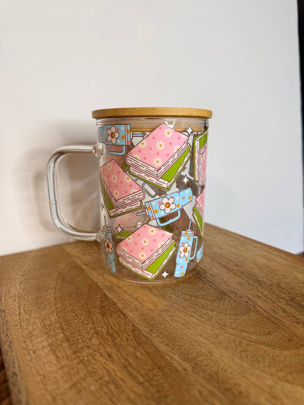 Floral Bookish Days Glass Tumbler & Mug