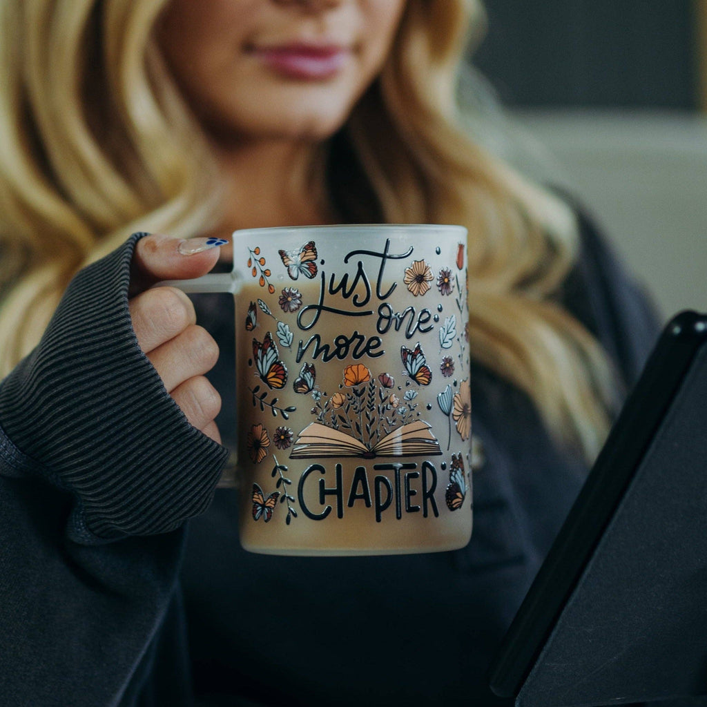 Just One More Chapter Clear Mug