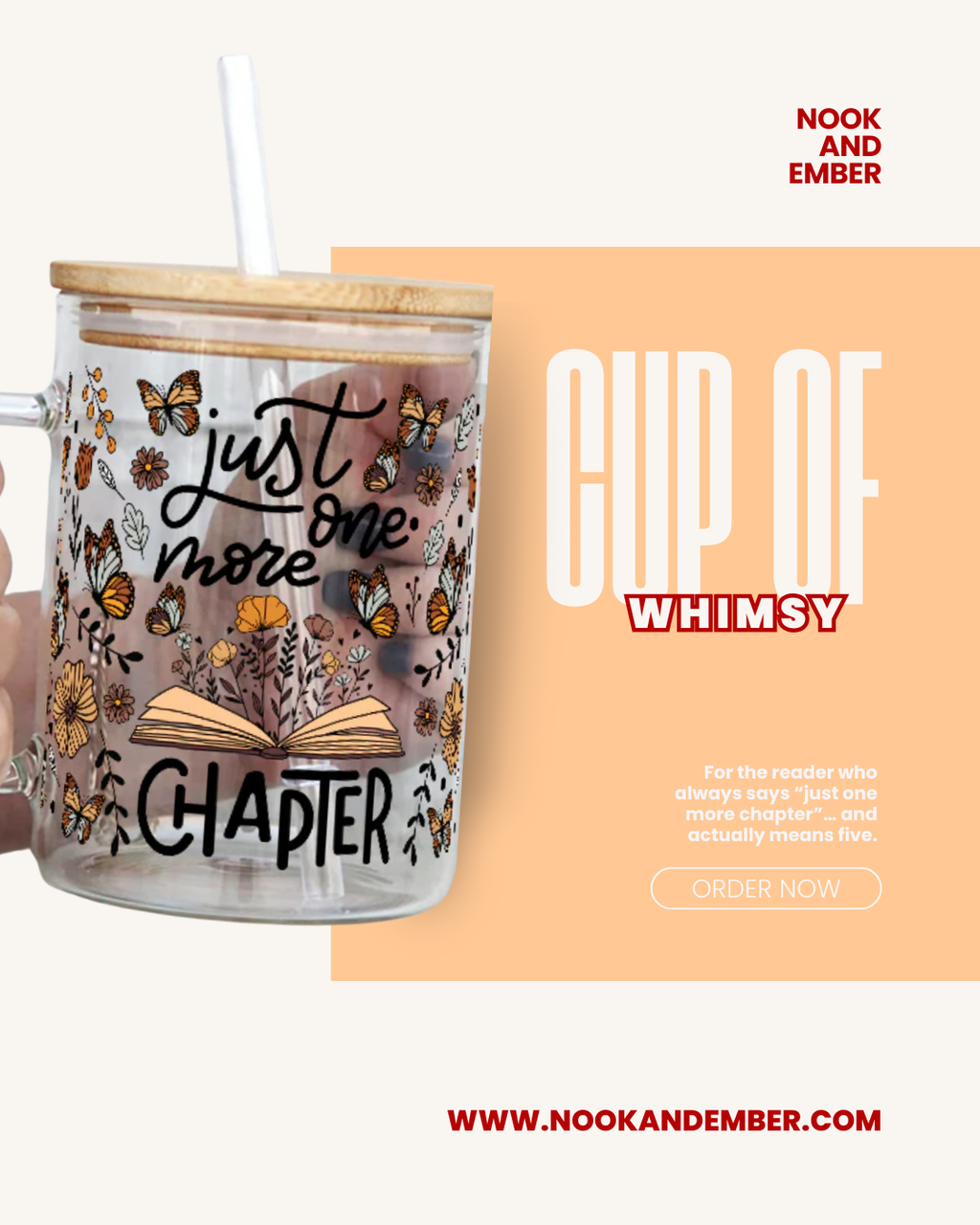 Just One More Chapter Clear Mug