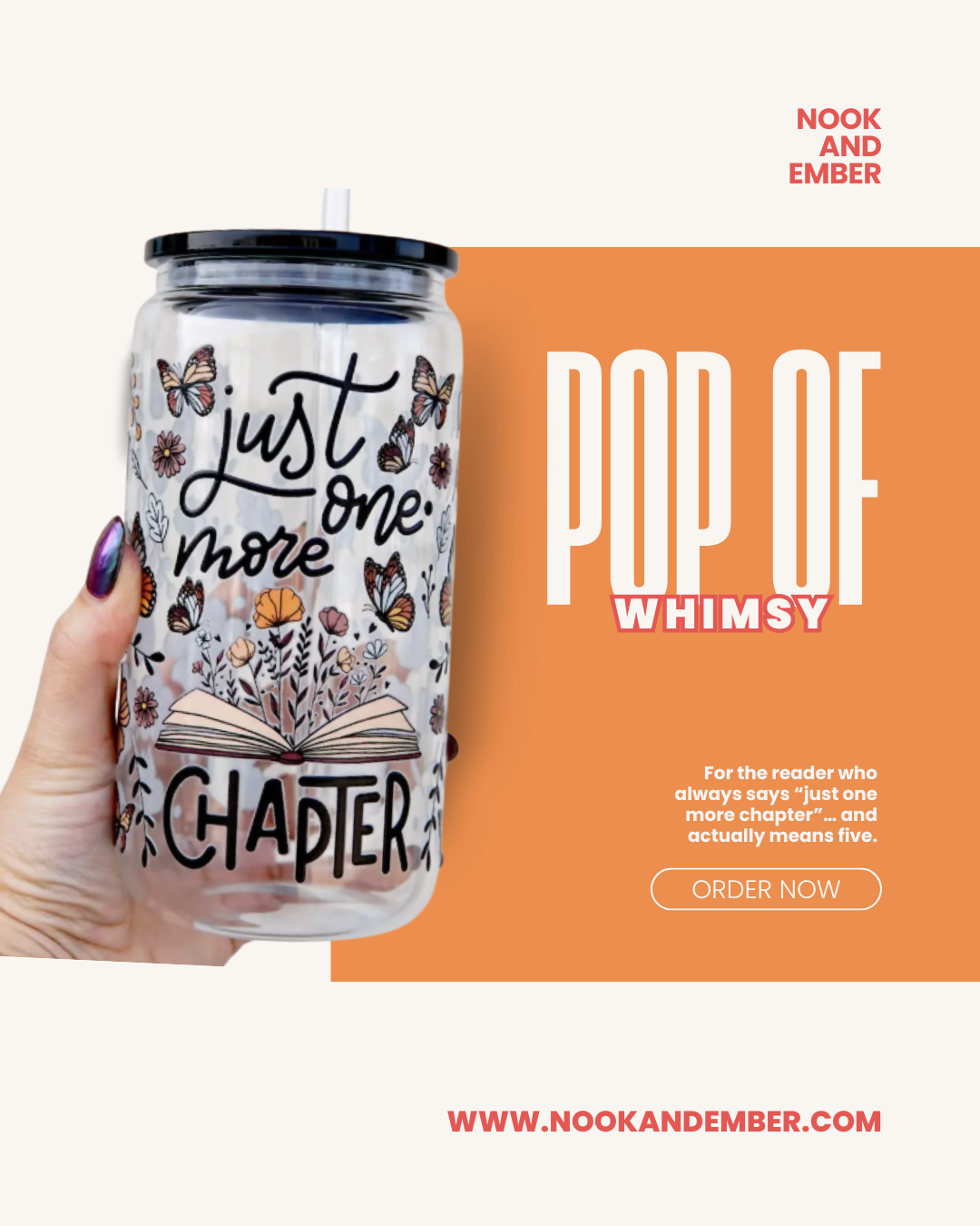 Just One More Chapter Clear Glass